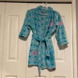 Pekkle blue with purple hearts robe